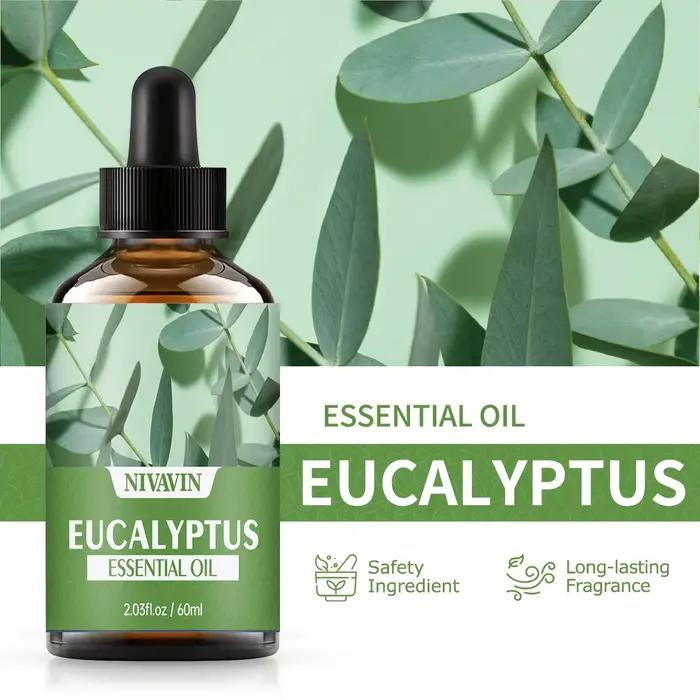 NIVAVIN 30 ml/60 ml extrait de plante d'eucalyptu huile essentielle de soin de la peau du visage