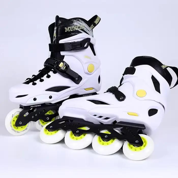 Patins à roues alignées de Slalom professionnels Freestyle originaux chaussures de patinage à roulettes pour adultes Patines de patinage libre coulissantes pour adultes
