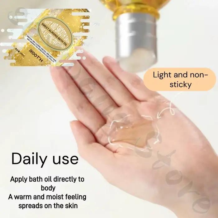 Huile de bain parfumée à l'amande douce ROOTH 300 ml nettoie l'huile