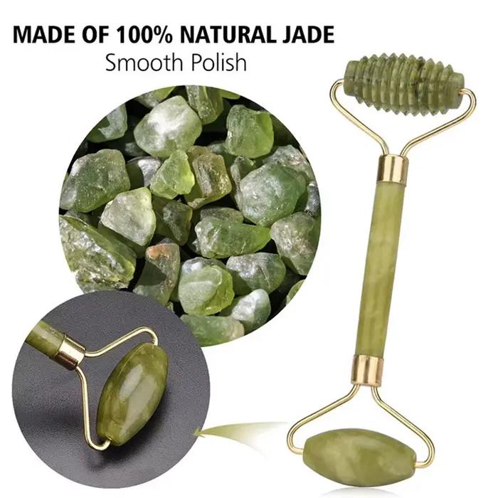 Rouleau de Massage du visage en Jade