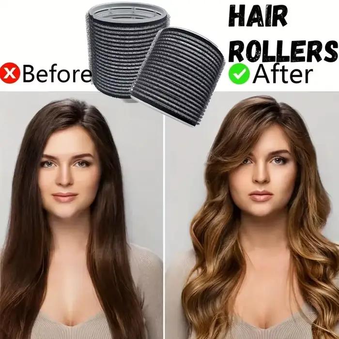 Ensemble de rouleaux à cheveux avec Clips, 18 pièces, bigoudis auto-agrafants pour cheveux longs/moyens/courts et frange, fer à friser, outil de coiffure