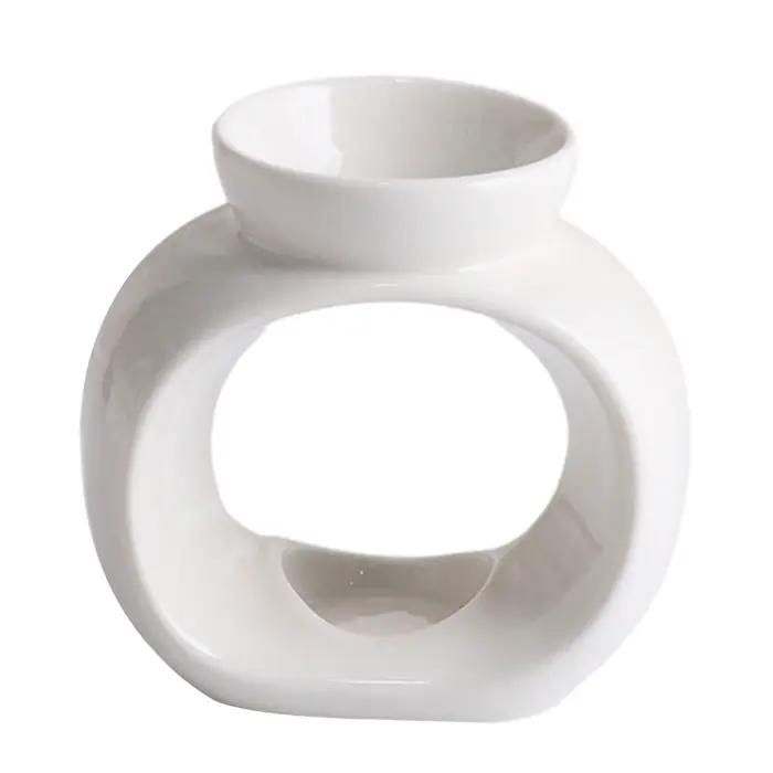 Brûleur d'Huiles Essentielles en Porcelaine