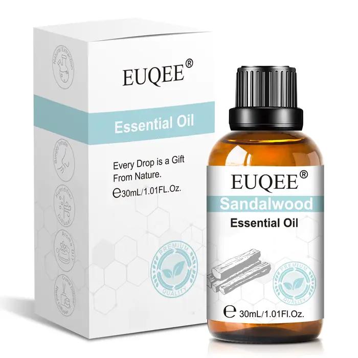 EUQEE 30ml huile essentielle d'aromathérapie à la lavande bois de santal Eucalyptus menthe poivrée citronnelle vanille cannelle Reed diffuseur huiles