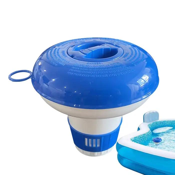 Grandes outils de nettoyage de piscine de luxe de 5 pouces, distributeur de chlore, bleu et blanc, outil de piscine flottant, tablette, fournisseur automatique