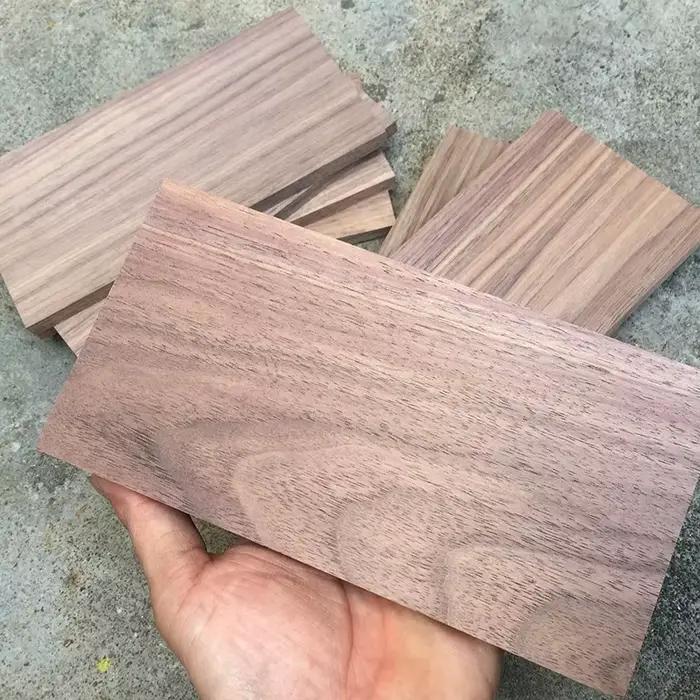 Plaque fine en noyer noir d'amérique du nord, matériel de fabrication en bois massif fait à la main, puce de bûche naturelle 2mm 3mm 5mm 8mm 10mm