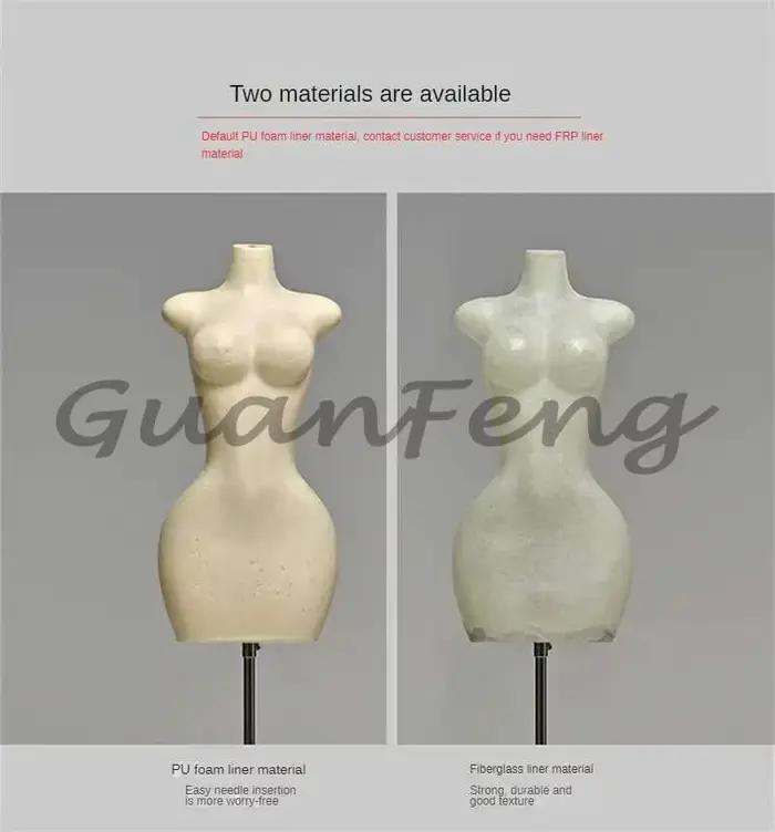 Mannequin femme nue pour vitrine de magasin de vêtements, présentoir demi-corps de modèle sexy européen, accessoires de vitrine