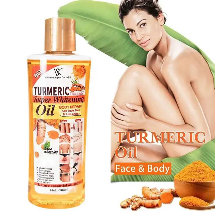 Huile essentielle de curcuma pour massage du visage et du corps