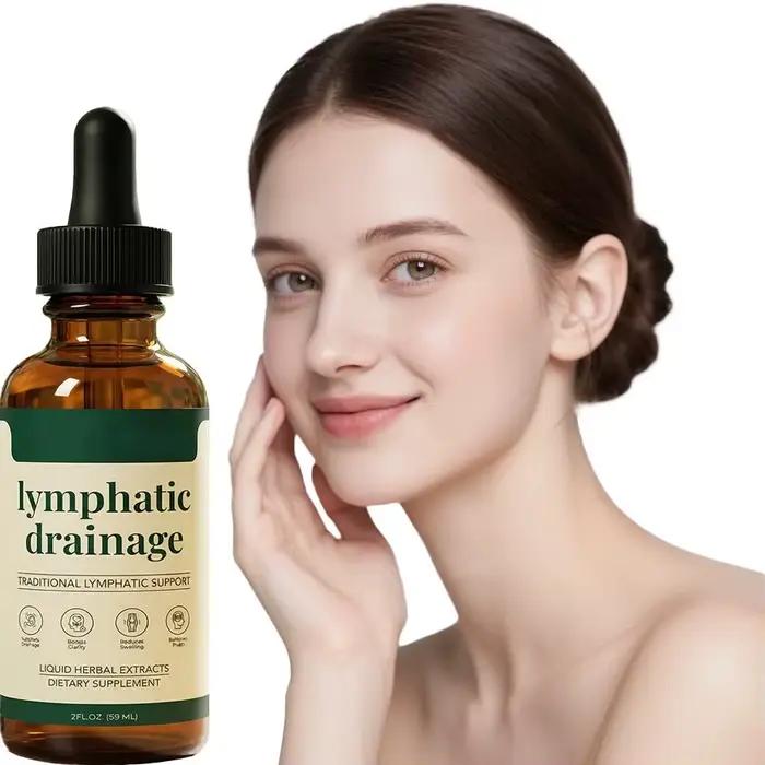 Gouttes de drainage lymphatique 59 ml – Formule naturelle à base de plantes pour l'élimination des toxines, le soulagement des gonflements et le soutien lymphatique – Soin liquide doux