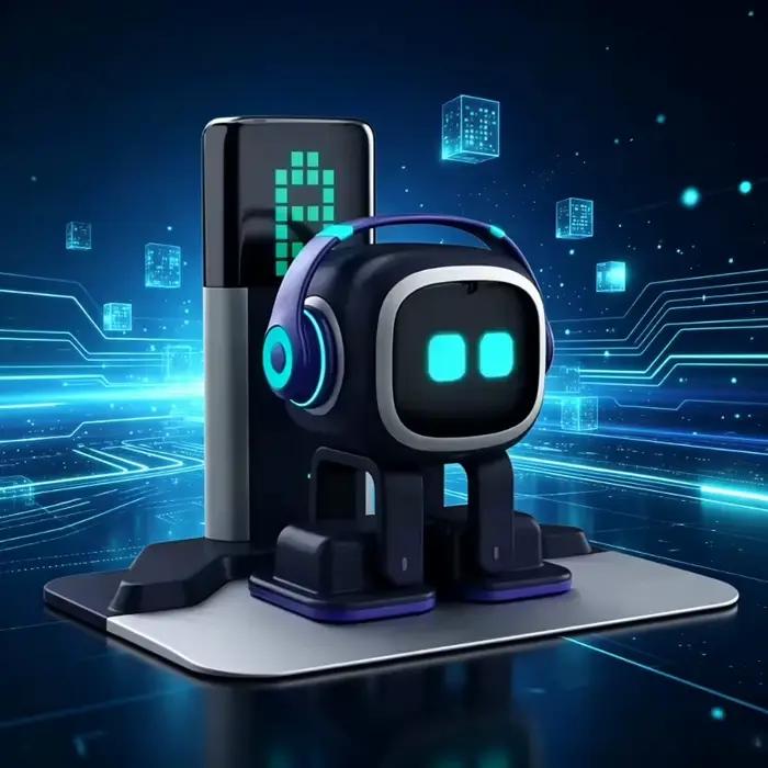 Robot Ollie, robot compagnon intelligent avec perception émotionnelle, robot IA interactif tactile avec retour d'information sur l'humeur pour la maison