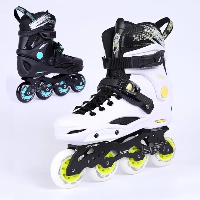 Patins à roues alignées de Slalom professionnels Freestyle originaux chaussures de patinage à roulettes pour adultes Patines de patinage libre coulissantes pour adultes