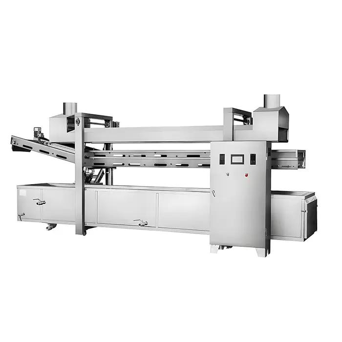 Système de friteuse commerciale robuste à circulation automatique d'huile pour les usines de transformation de fruits de mer frits