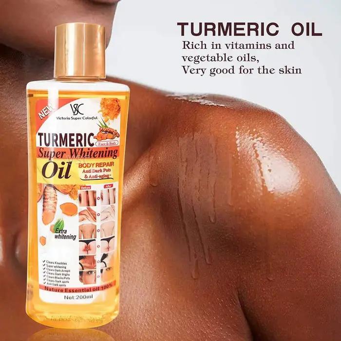 Huile essentielle de curcuma pour massage du visage et du corps
