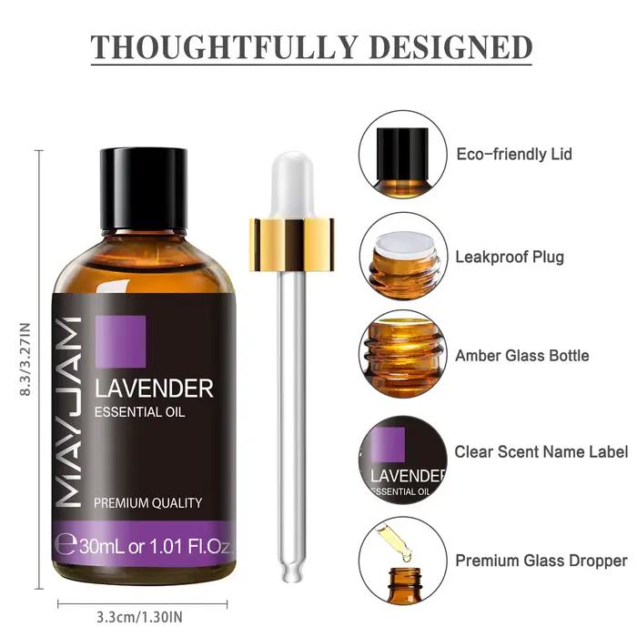 MAYJAM 1 pièces 30ML huile essentielle d'aromathérapie lavande vanille jasmin Eucalyptus