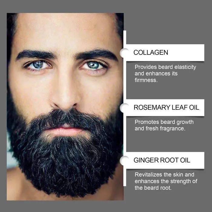 Huile de croissance de la barbe
