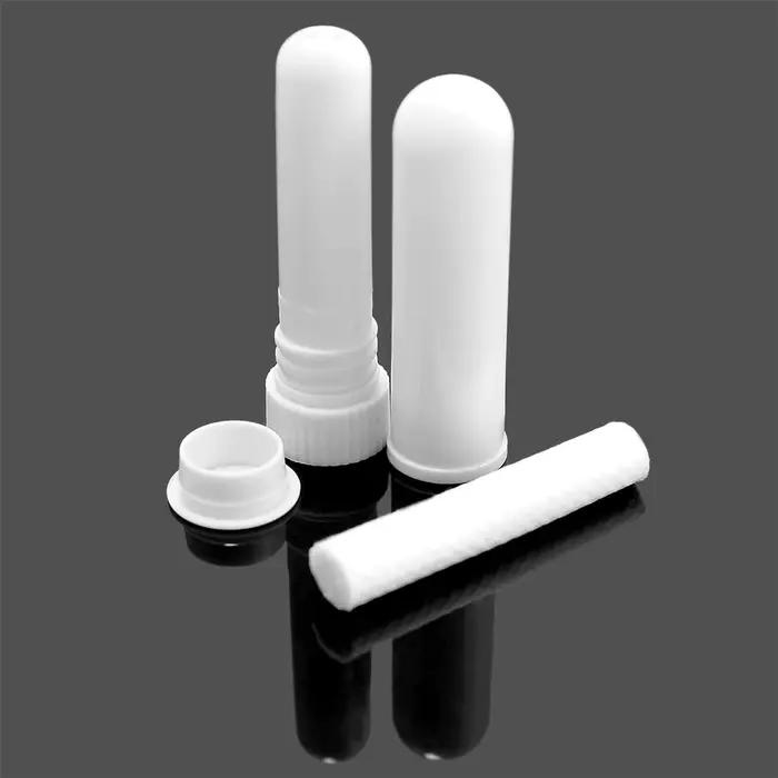 Tubes d'inhalateur nasal blanc d'aromathérapie d'huile essentielle (24 bâtons complets)