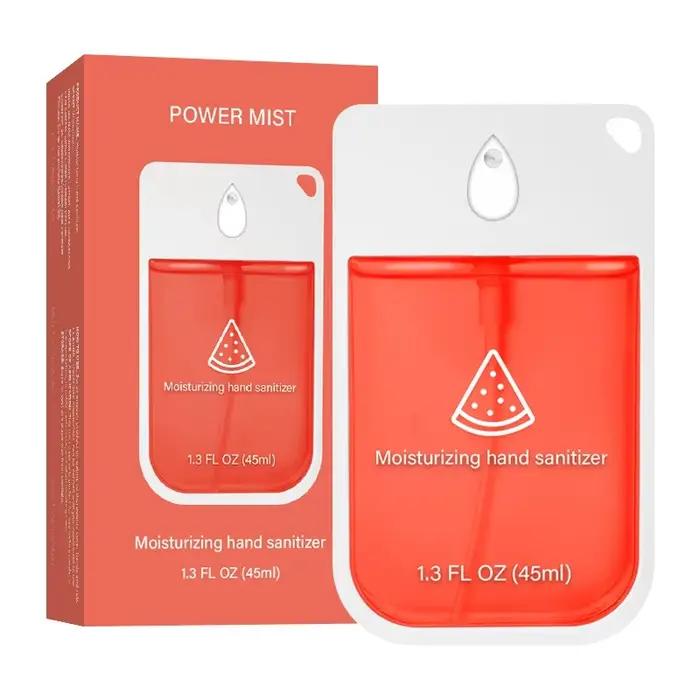 Brume désinfectante pour les mains format voyage – spray sans rinçage de 45 ml pour enfants et adultes. Formule d'eau cosmétique portable pour un nettoyage instantané.