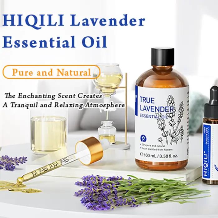 HIQILI 10/30/100/500ml Huile essentielle de lavande 100% naturelle