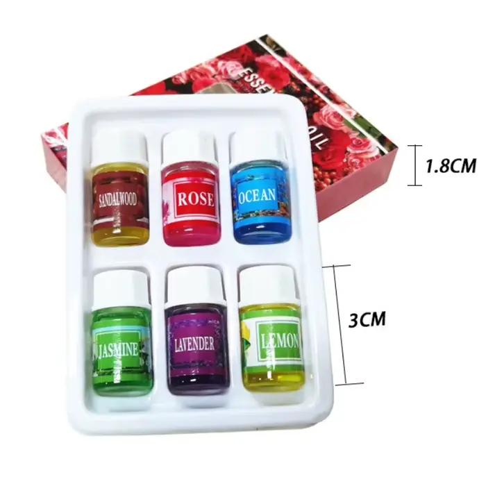 6/12 Boîtes de 3 ml d'huiles essentielles naturelles hydrosolubles aromatiques pures à base de plantes, lavande, jasmin, diffuseur de roseaux, humidificateur, aromathérapie