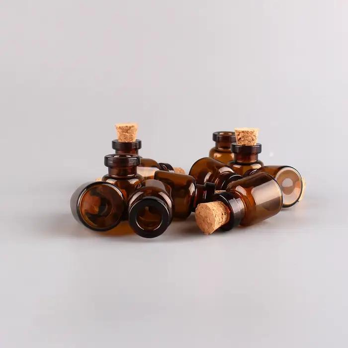 Mini bouteilles en verre ambre de 0.5ml