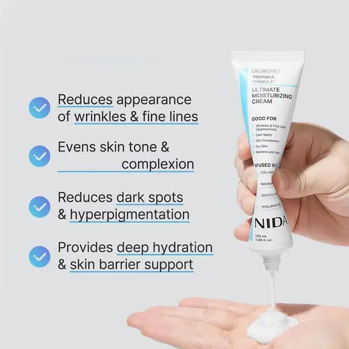 NIDA plante naturelle Texture rafraîchissante crème pour le visage à Absorption rapide fonctions multiples crème hydratante quotidienne crème nourrissante
