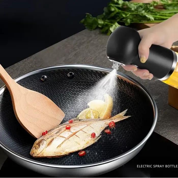 Pulvérisateur d'huile électrique, bouteille distributrice d'huile de cuisine Rechargeable pour huile d'olive, cuisson BBQ, Gadge de pulvérisation d'aliments sain et faible en graisse