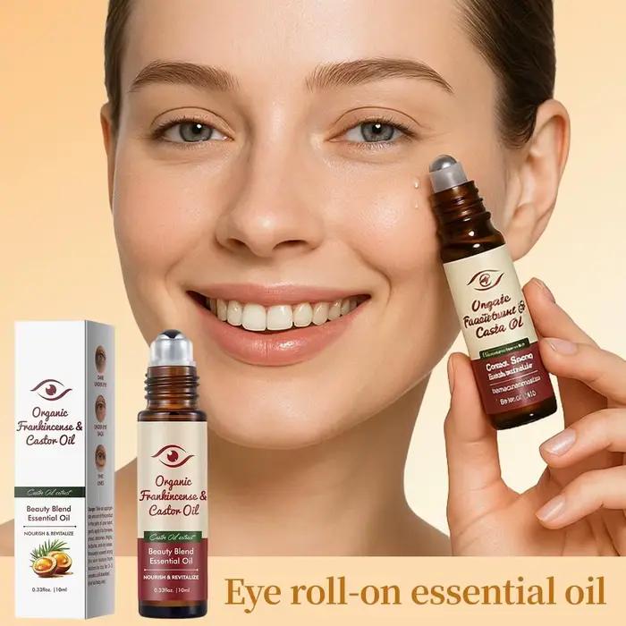 Sérum pour les yeux à l'huile de ricin, anti-rides, élimine les cernes, les poches sous les yeux, anti-gonflement, liftant, raffermissant, massage des yeux, hydratant, nourrissant, soin des yeux