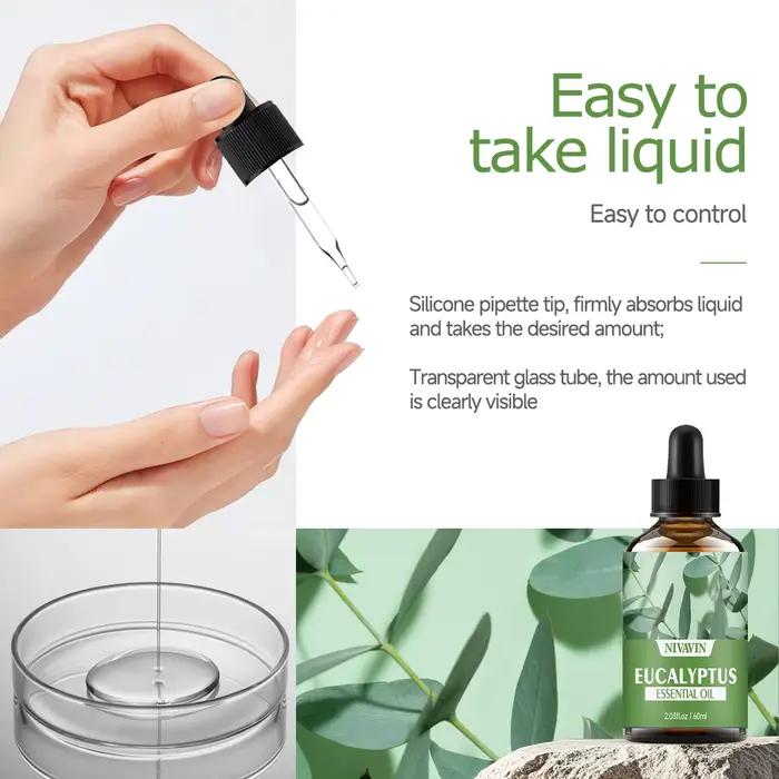 NIVAVIN 30 ml/60 ml extrait de plante d'eucalyptu huile essentielle de soin de la peau du visage