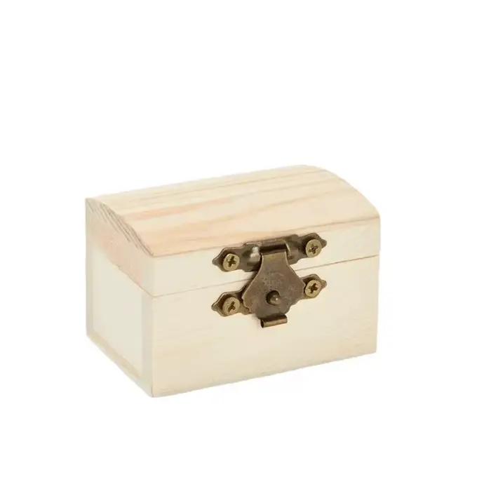 Petites boîtes en bois avec couvercle à charnière