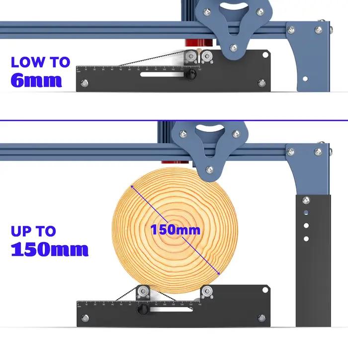 Graveur laser rotatif SCULPFUN, rouleau rotatif axe Y, 360° °   Rotation pour graver des objets de 6 à 150 mm