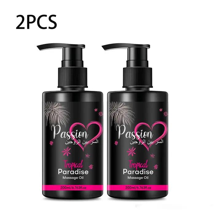 2PCS Huile corporelle sensuelle pour couples