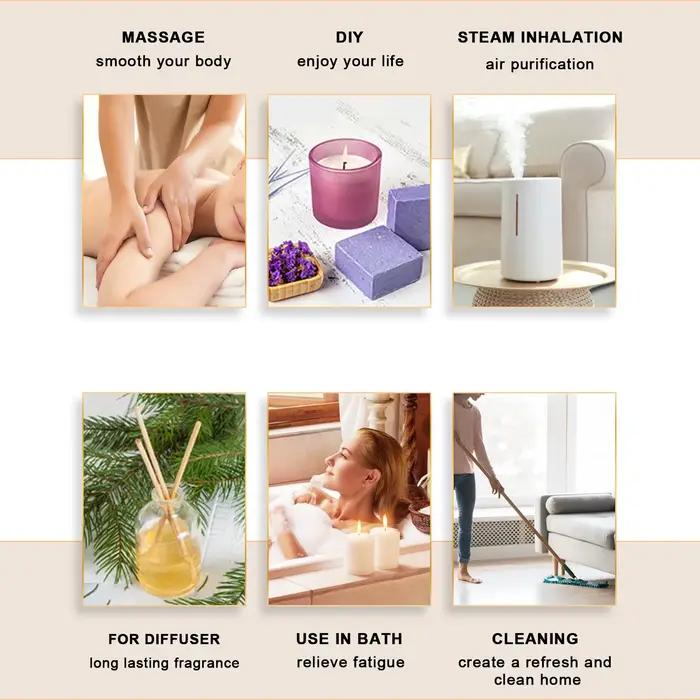EUQEE 10ml huile essentielle végétale naturelle avec compte-gouttes pour diffuseur humidificateur lavande jasmin Eucalyptus vanille huiles essentielles