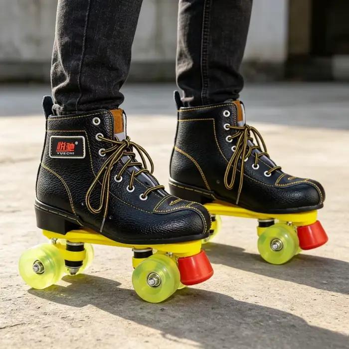 Patins à roulettes à 4 roues pour adultes, chaussures de patinage professionnelles pour hommes et femmes, respirantes, confortables, antidérapantes, résistantes à l'usure