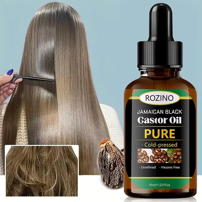 1 pièce/2 pièces/3 pièces d'huile essentielle de ricin pure - Huile naturelle à base de plantes, pressée à froid et non raffinée, adaptée pour les massages, les bains, les soins du visage, du corps, d