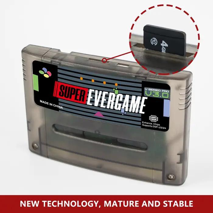 REMANK SFC SNES cartouche 3000-in1 EVERGAME Super DSP SNES cartouche Super V3.0 16 bits JP/EU/US bricolage accessoire de Console de jeu vidéo