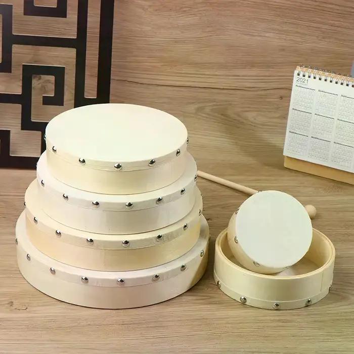 Tambours à cadre 4/6/7/8/9/10 pouces, tambour à main en bois avec ensemble de baguettes de tambour, jeu de musique, jouet éducatif pour enfants, Instrument de Percussion