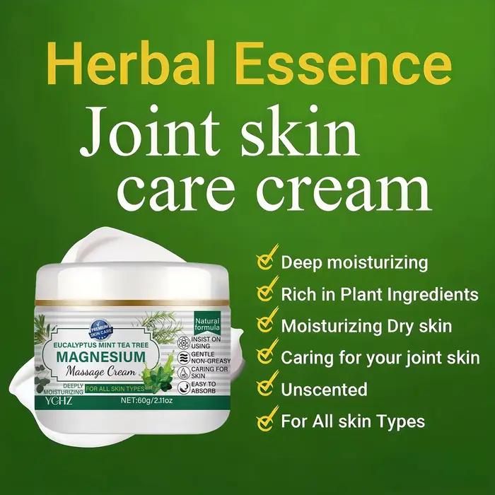 Crème apaisante au magnésium pour le corps, 60 g, contient de l'huile de lavande et de l'huile de noix de coco, convient aux poignets et aux genoux, ingrédients doux