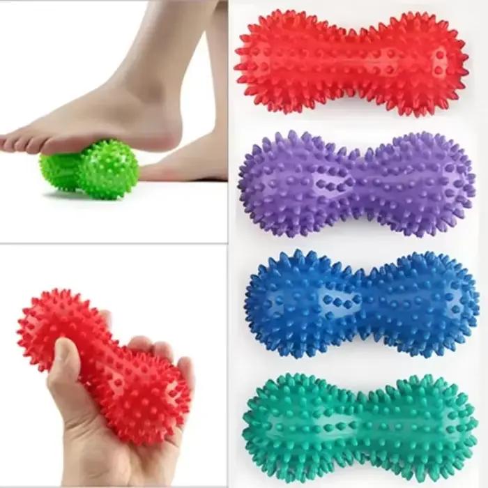 Rouleau de massage des pieds en forme d'arachide, boule de libération myofasciale à picots pour le fitness et la relaxation
