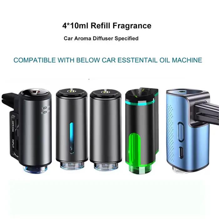 4 pièces huile essentielle utilisée pour recharger le diffuseur d'arôme de voiture électrique brume humidificateur parfum aromathérapie recharge Kit Support mixte