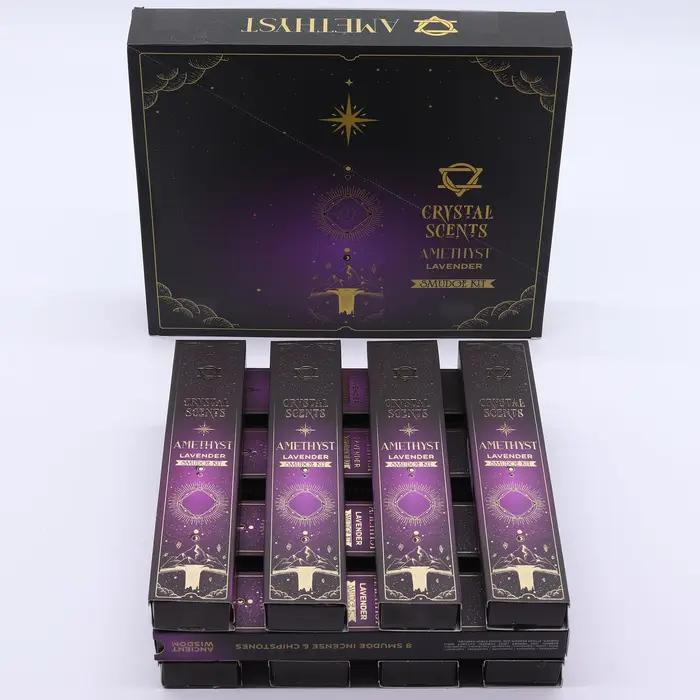 Amethyst Crystal Scents Smudge Incense - Lavender