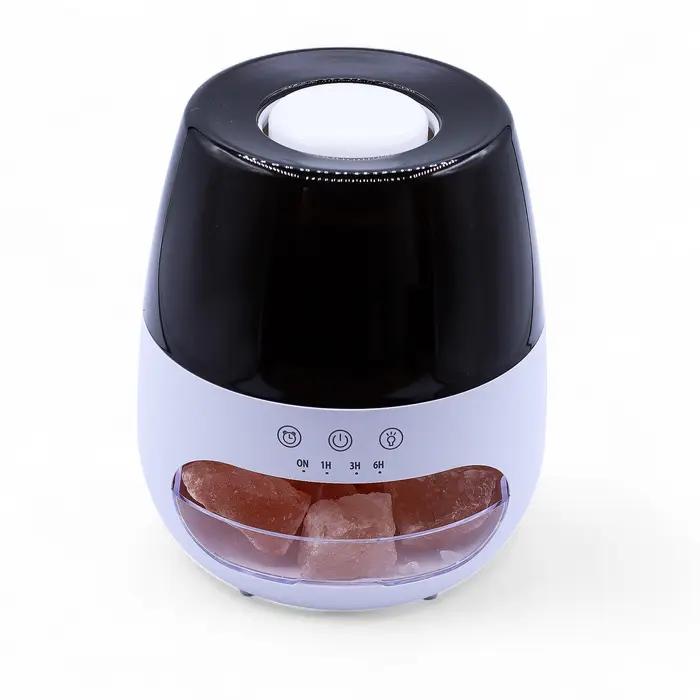 Salt Stone Flame Effect Aroma Diffuser  - White USB - Colour Change and Timer