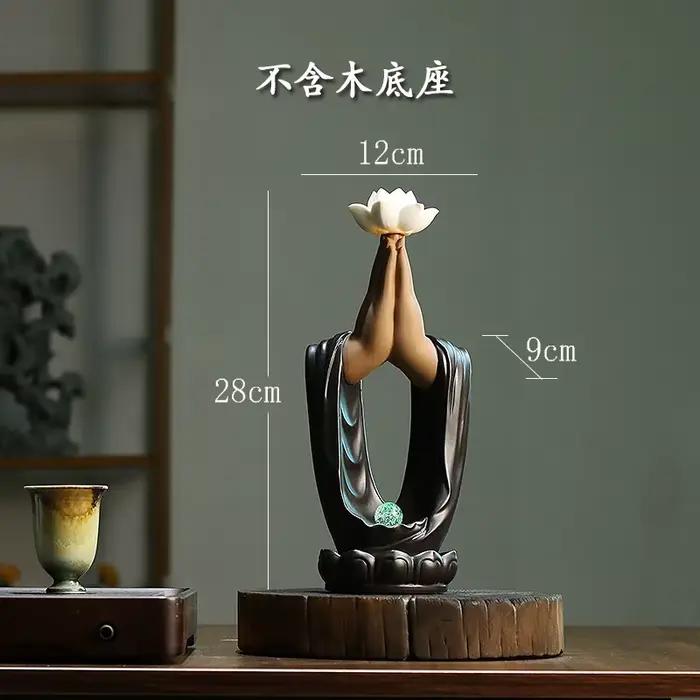 Réversion d'aromathérapie à la main en céramique simple rétro du Vermont chinois, poêle d'aromathéra