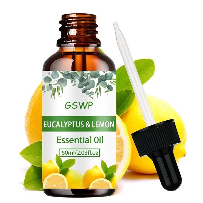 Huile essentielle de citron et d'eucalyptus GSWP, adaptée aux soins des cheveux, aux soins de la pea