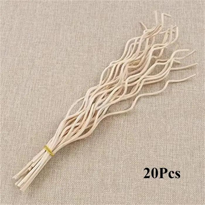 Bâton de diffuseur en rotin ondulé, 20 pièces, bâtons de recharge de diffuseur de parfum, remplaceme