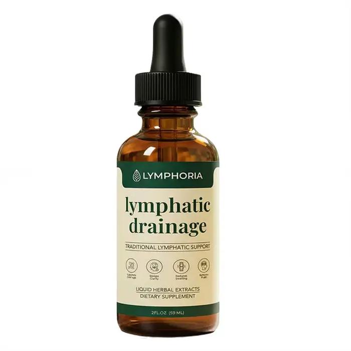 Gouttes de complément alimentaire naturel à base de plantes pour le drainage lymphatique, soulagent