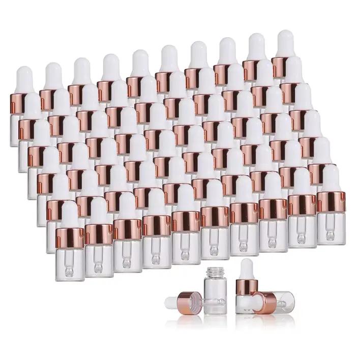10 pièces Mini flacons compte-gouttes verre vide huile essentielle bouteilles d'aromathérapie 1 ml 2