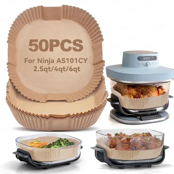 Doublures de friteuse à air jetables compatibles avec la friteuse à air Ninja, papier de cuisson pou