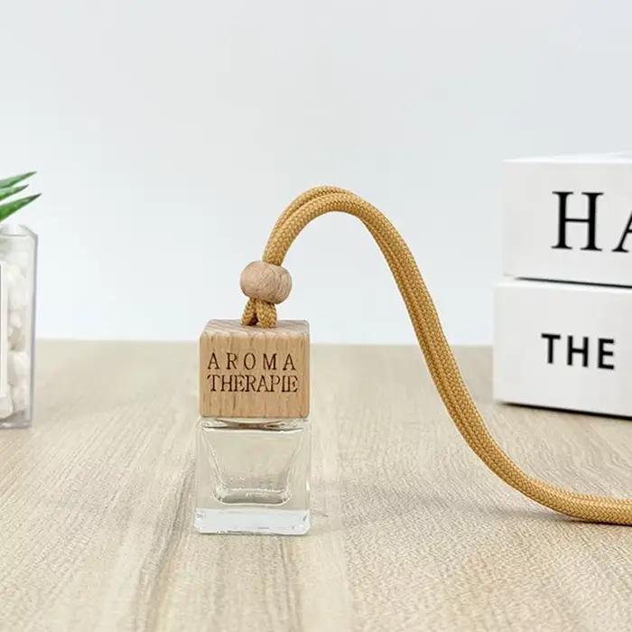 1 pièce, diffuseur d'huiles essentielles 8 ml, flacon vide en bois avec couvercle carré, accessoires