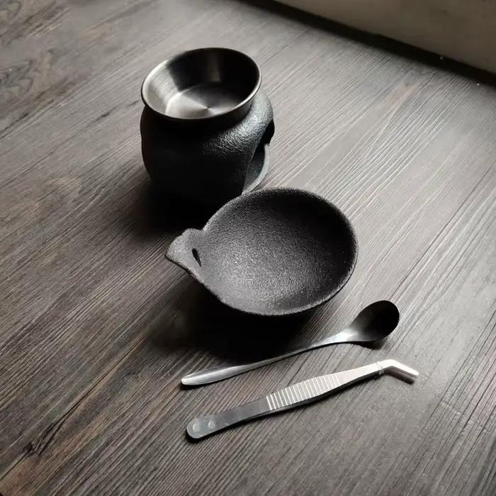 Brûleur d'encens en céramique multifonctionnel pour chauffer diverses huiles essentielles d'encens r