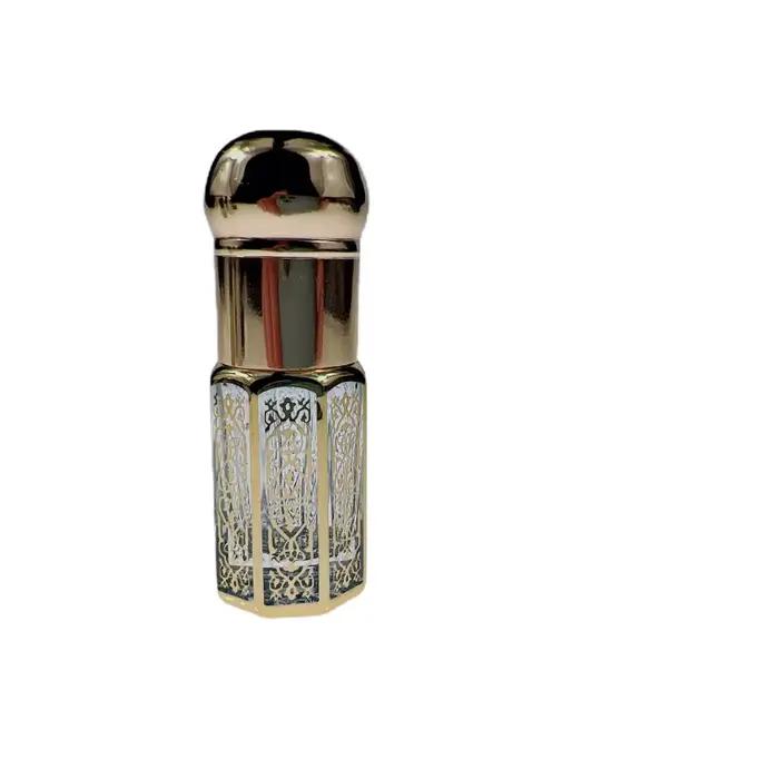 Bouteilles d'huile essentielle en verre avec rouleau de verre, noir et argent, 3ML 6ML, 10 pièces
