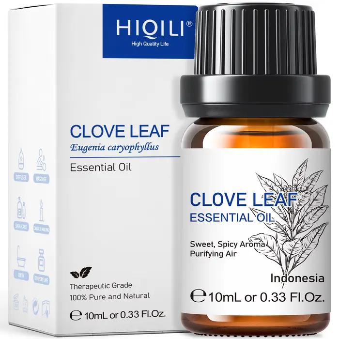 HIQILI Huile essentielle de clou de girofle multi-capacités 10/30/100 ml, Huile essentielle de clou